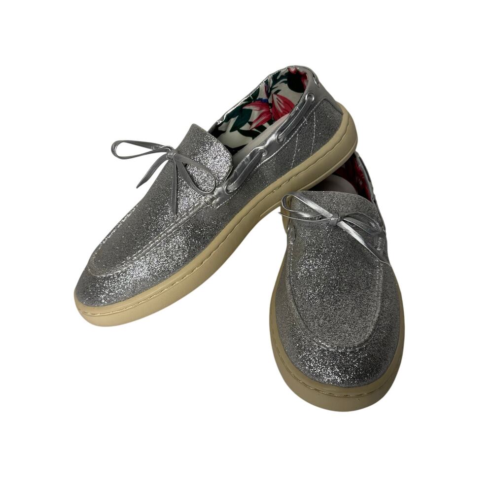 Women's Loafers Silver Sparkle Size‎ 8 1/2 NEW